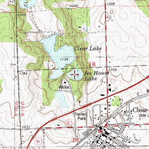 Topographic Map of Ice House Lake, WI