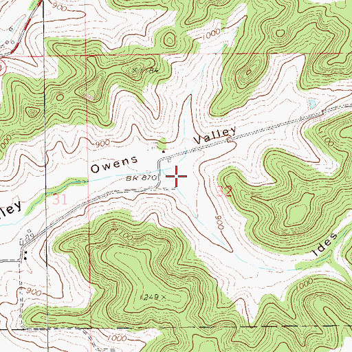 Topographic Map of Ides Valley, WI