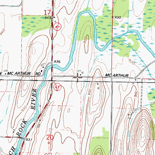 Topographic Map of Immanuel Lutheran School, WI