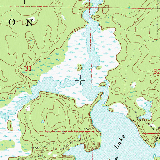 Topographic Map of Indian Creek, WI