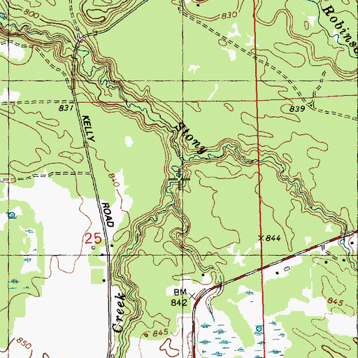 Topographic Map of Irish Valley, WI