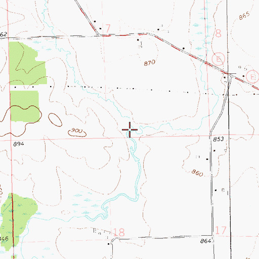 Topographic Map of Iron Creek, WI