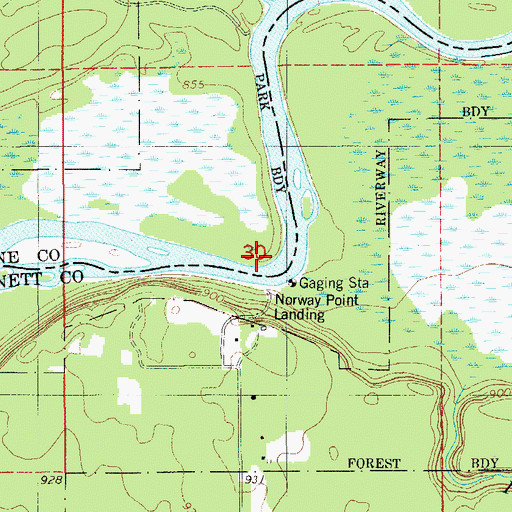 Topographic Map of Iron Creek, WI
