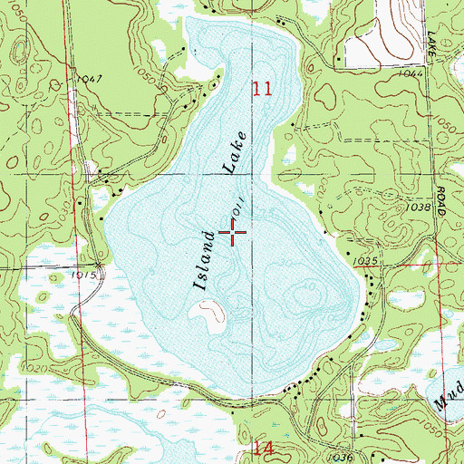 Topographic Map of Island Lake, WI