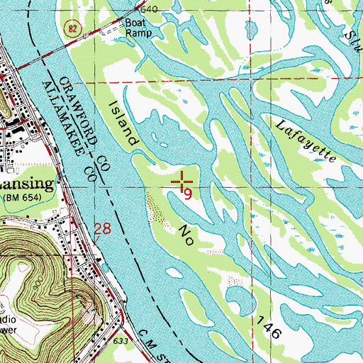 Topographic Map of Island Number One Hundred Forty-six, WI