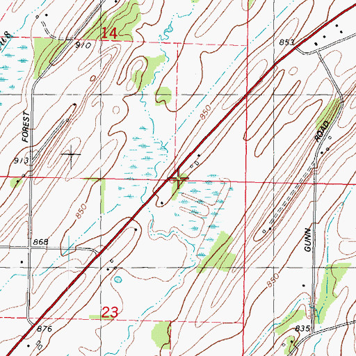 Topographic Map of Jackson School (historical), WI