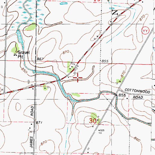 Topographic Map of Jackson School (historical), WI