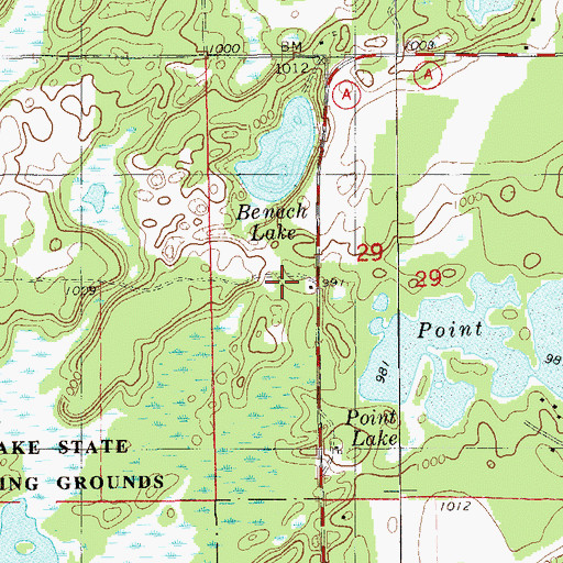 Topographic Map of Jackson School, WI