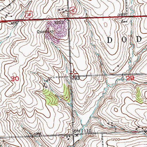 Topographic Map of Jamesville School, WI