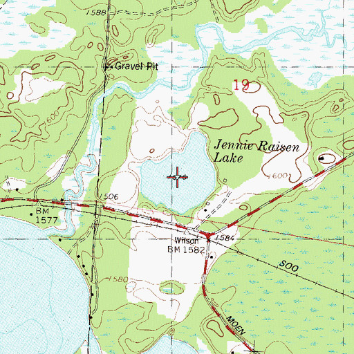 Topographic Map of Del Stengl Lake, WI