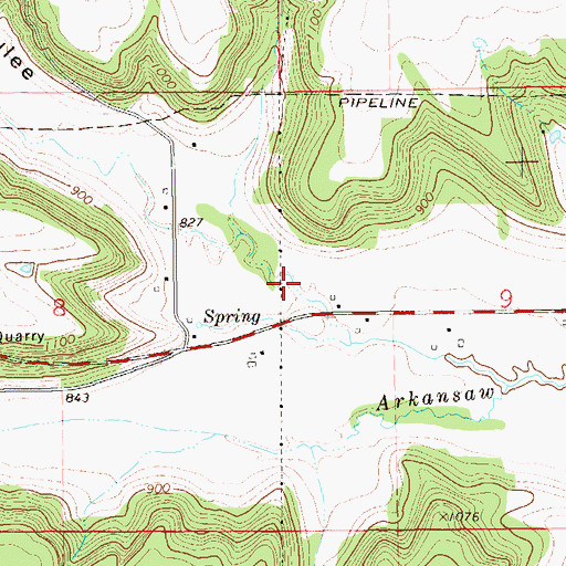 Topographic Map of Joe Gray Coulee, WI