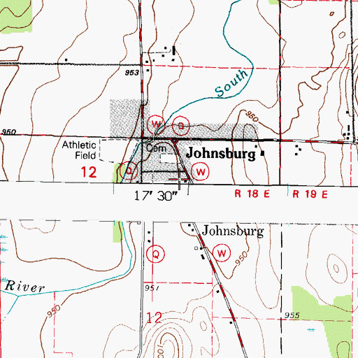 Topographic Map of Johnsburg, WI