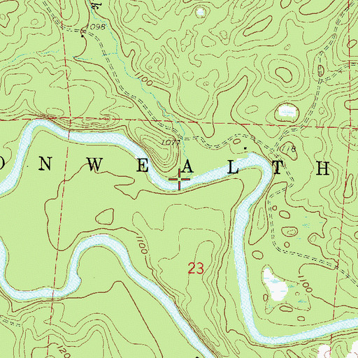 Topographic Map of Johnson Creek, WI
