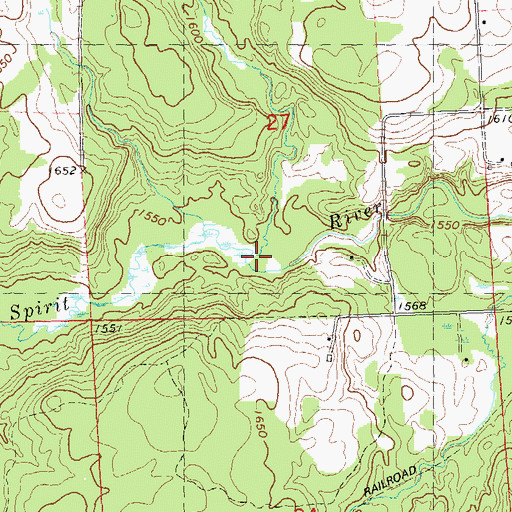 Topographic Map of Johnson Creek, WI
