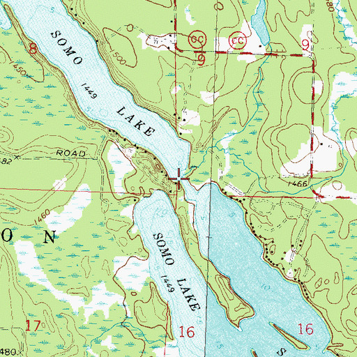 Topographic Map of Johnson Creek, WI