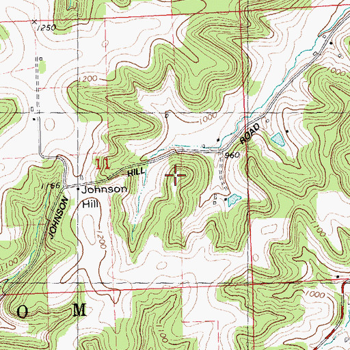 Topographic Map of Johnson Hill, WI