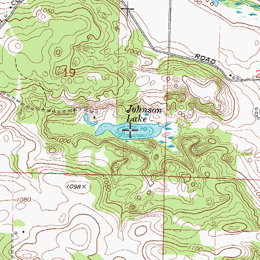 Topographic Map of Johnson Lake, WI