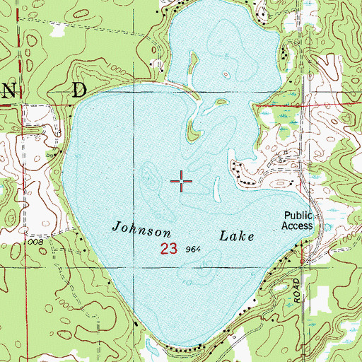 Topographic Map of Johnson Lake, WI