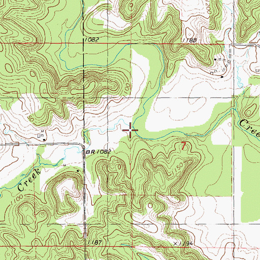 Topographic Map of Jones Creek, WI