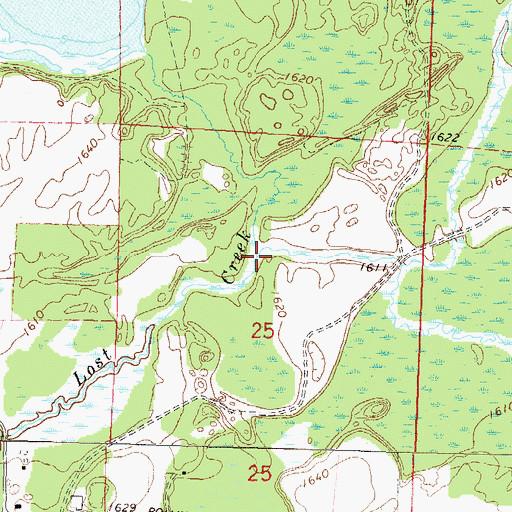 Topographic Map of Jones Creek, WI