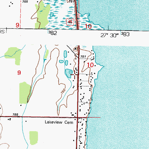 Topographic Map of Jones School, WI