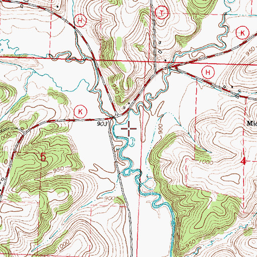 Topographic Map of Jones Valley, WI