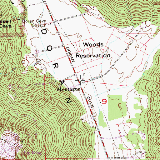 Topographic Map of Montague, AL