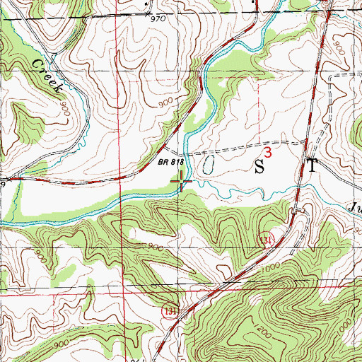 Topographic Map of Jug Creek, WI