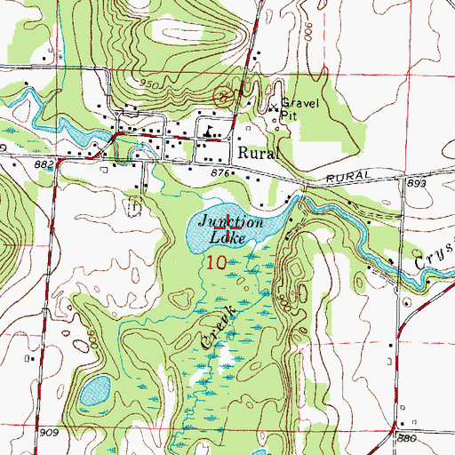 Topographic Map of Junction Lake, WI