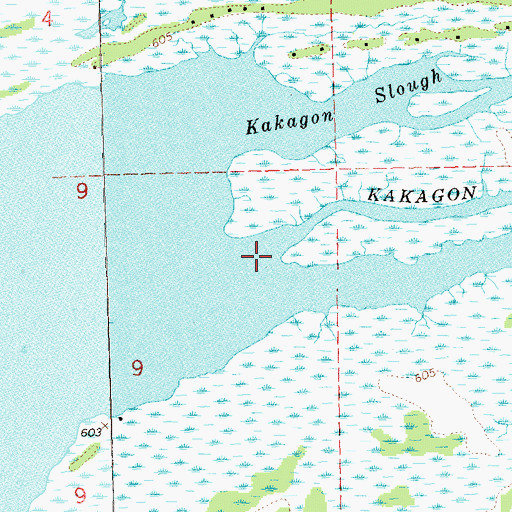 Topographic Map of Kakagon River, WI