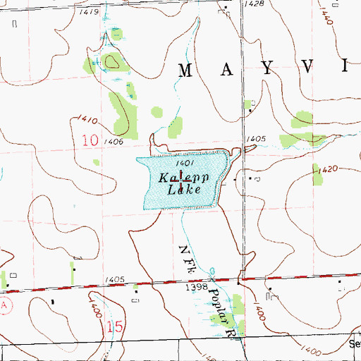 Topographic Map of Kalepp Lake, WI