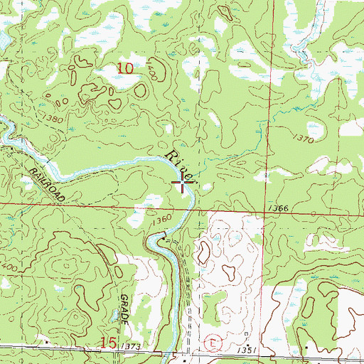 Topographic Map of Kelly Creek, WI