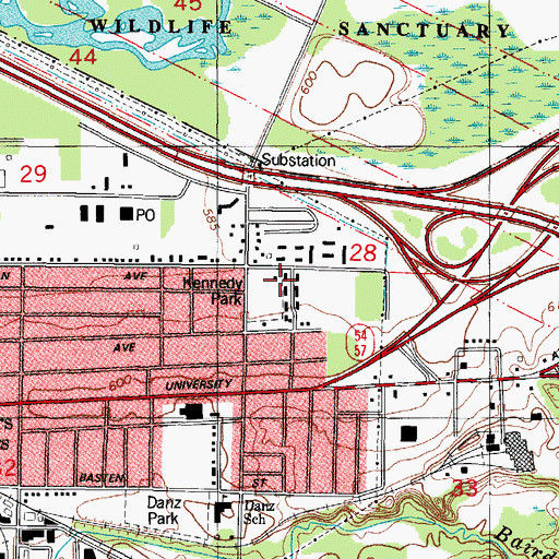 Topographic Map of Kennedy Park, WI