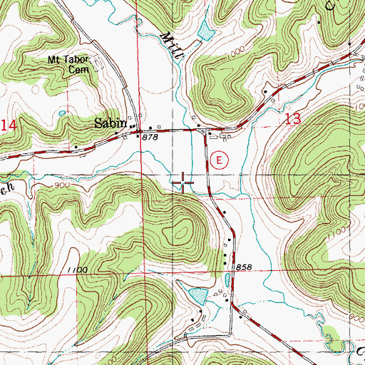 Topographic Map of Kepler Branch, WI