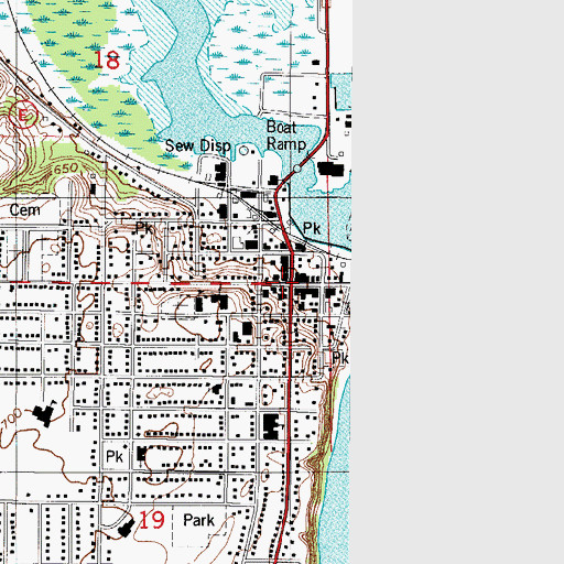 Topographic Map of Kewaunee, WI