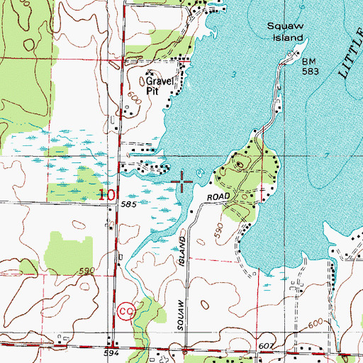 Topographic Map of Keyes Creek, WI