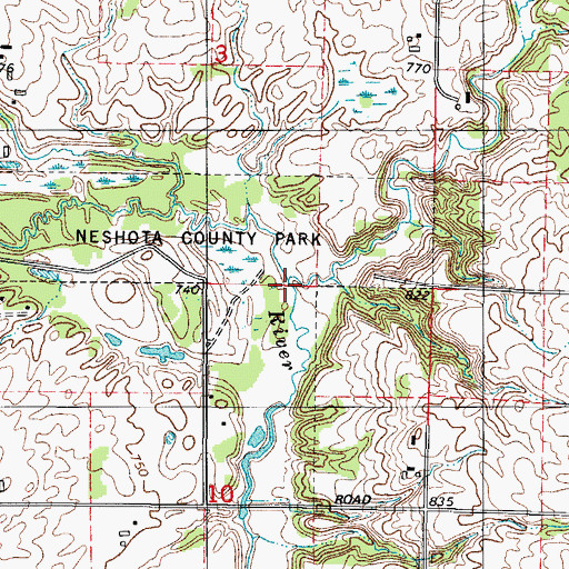 Topographic Map of King Creek, WI