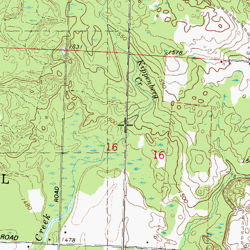 Topographic Map of Kippenberg Creek, WI