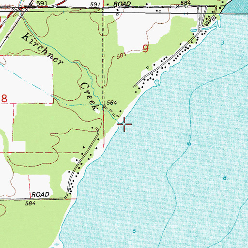 Topographic Map of Kirchner Creek, WI