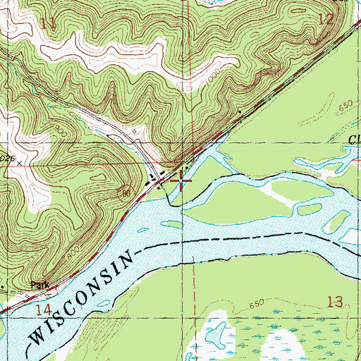 Topographic Map of Knapp Creek, WI
