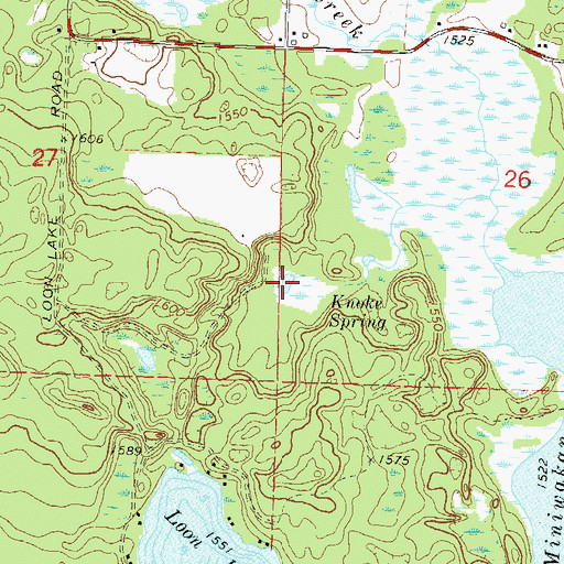 Topographic Map of Knoke Spring, WI