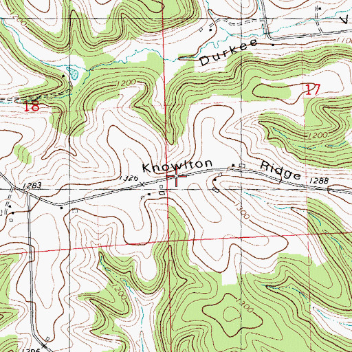 Topographic Map of Knowlton Ridge, WI