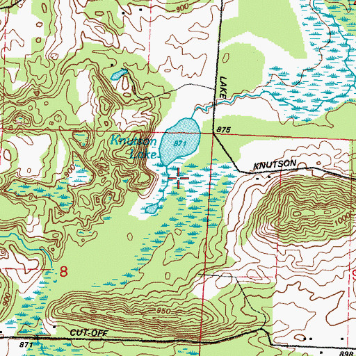 Topographic Map of Knutson Lake, WI
