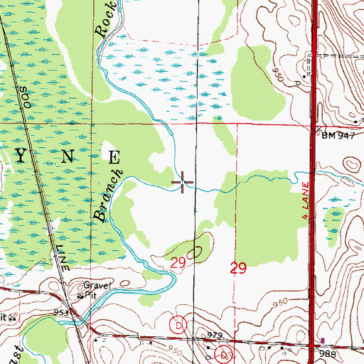 Topographic Map of Kohlsville River, WI