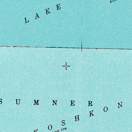 Topographic Map of Lake Koshkonong, WI