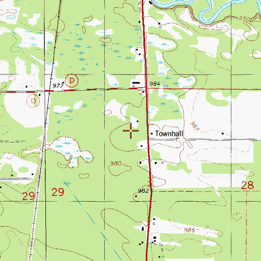 Topographic Map of Kruger School, WI