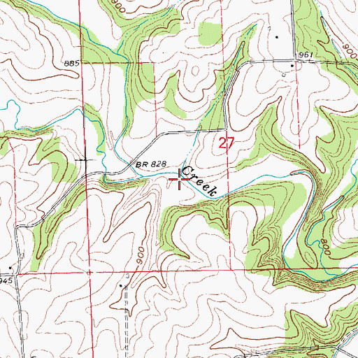Topographic Map of Kuenster Creek, WI