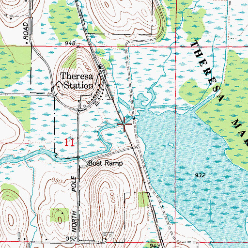 Topographic Map of Kummel Creek, WI