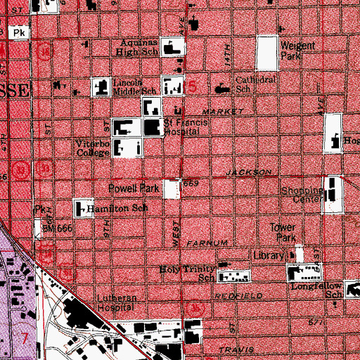 Topographic Map of La Crosse, WI