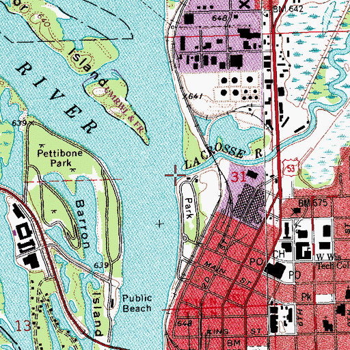 Topographic Map of La Crosse River, WI